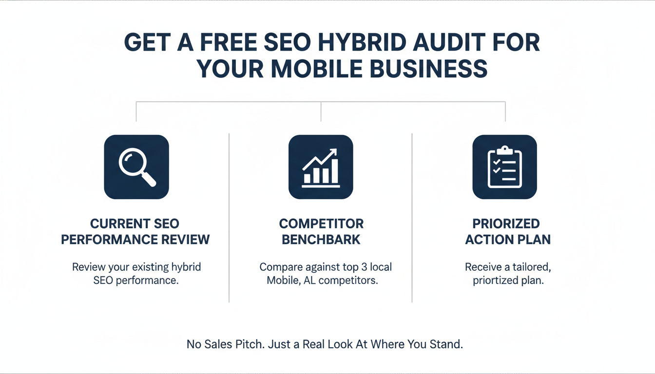 Get a Free SEO Hybrid Audit for Your Mobile
Business - SEO agency Baton Rouge AI in Mobile
, AL