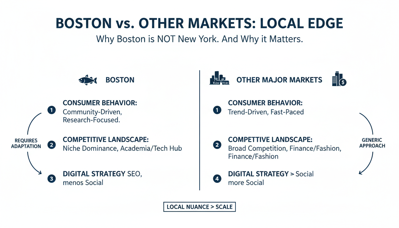 Boston vs. Other Markets: Local Edge - AI digital marketing agency Boston MA in Boston, New York