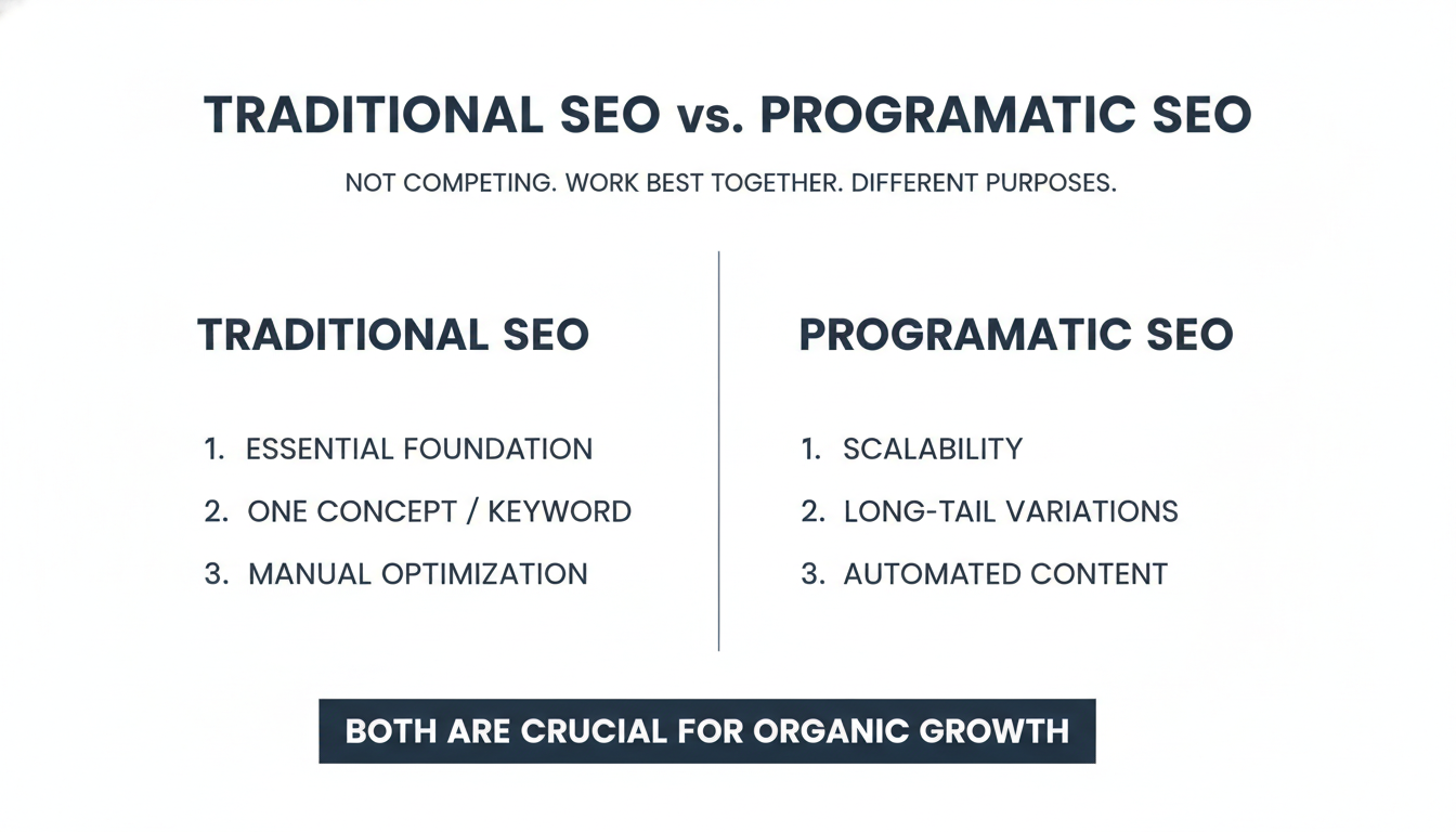 Traditional SEO vs. Programmatic SEO - programmatic SEO agency Albany in Mobile
, AL
