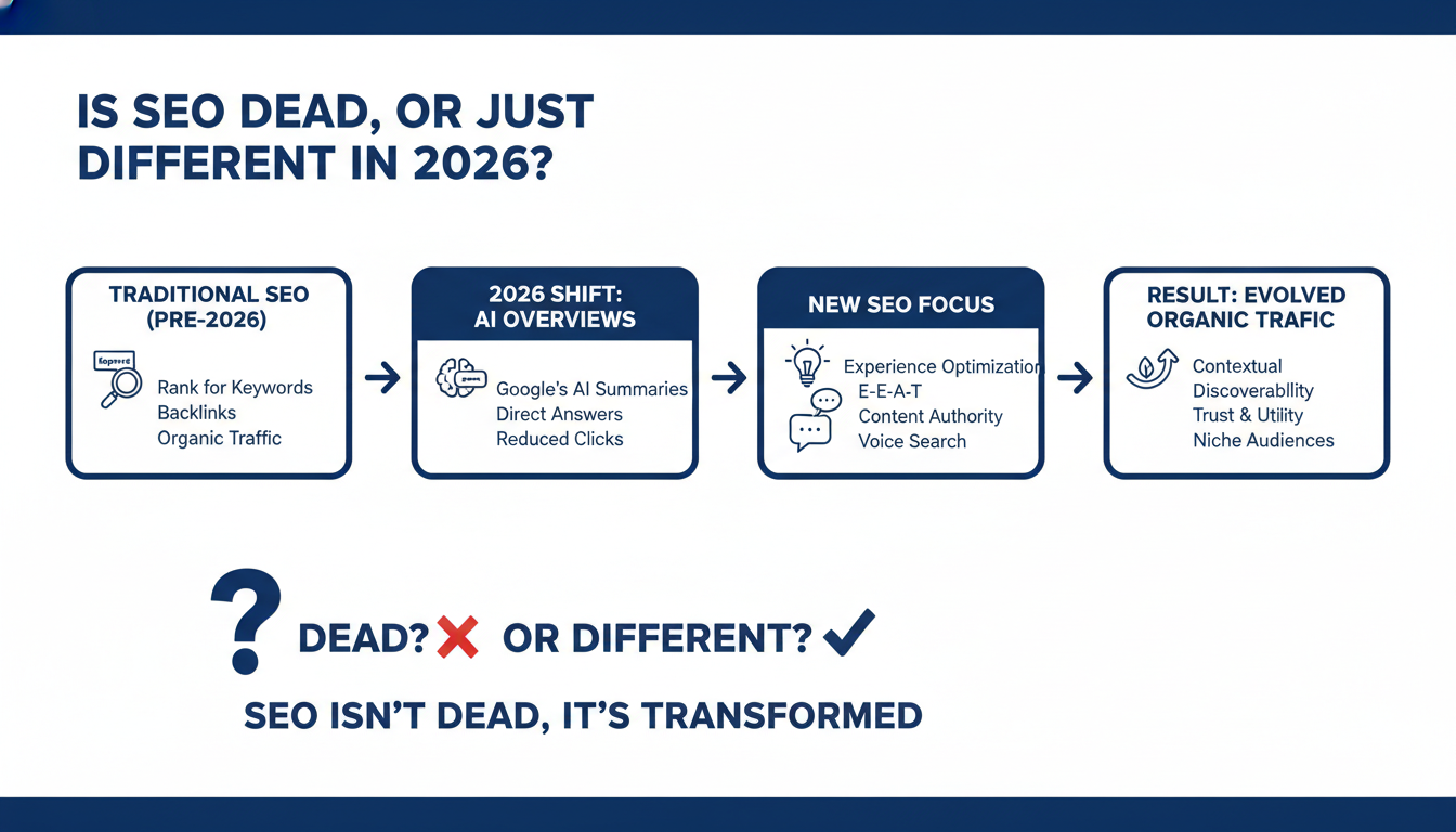 Is SEO Dead, or Just Different in 2026? - AI SEO agency Jackson in Huntington
, WV