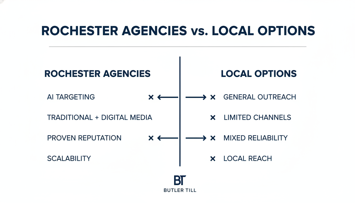 Rochester Agencies vs. Local Options - AI marketing agency Rochester in Mobile
, AL