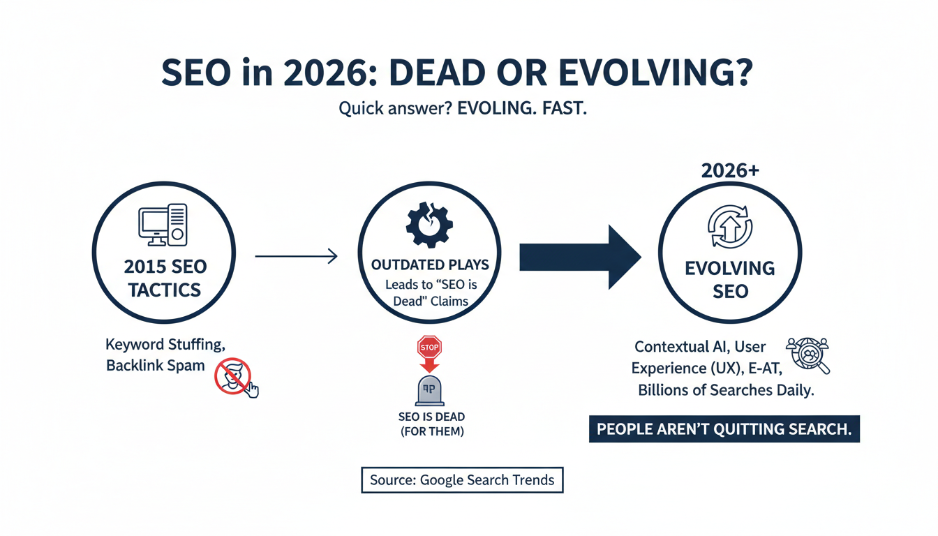 SEO in 2026 Dead or Evolving? - AI SEO agency in Madison WI in Huntington
, WV