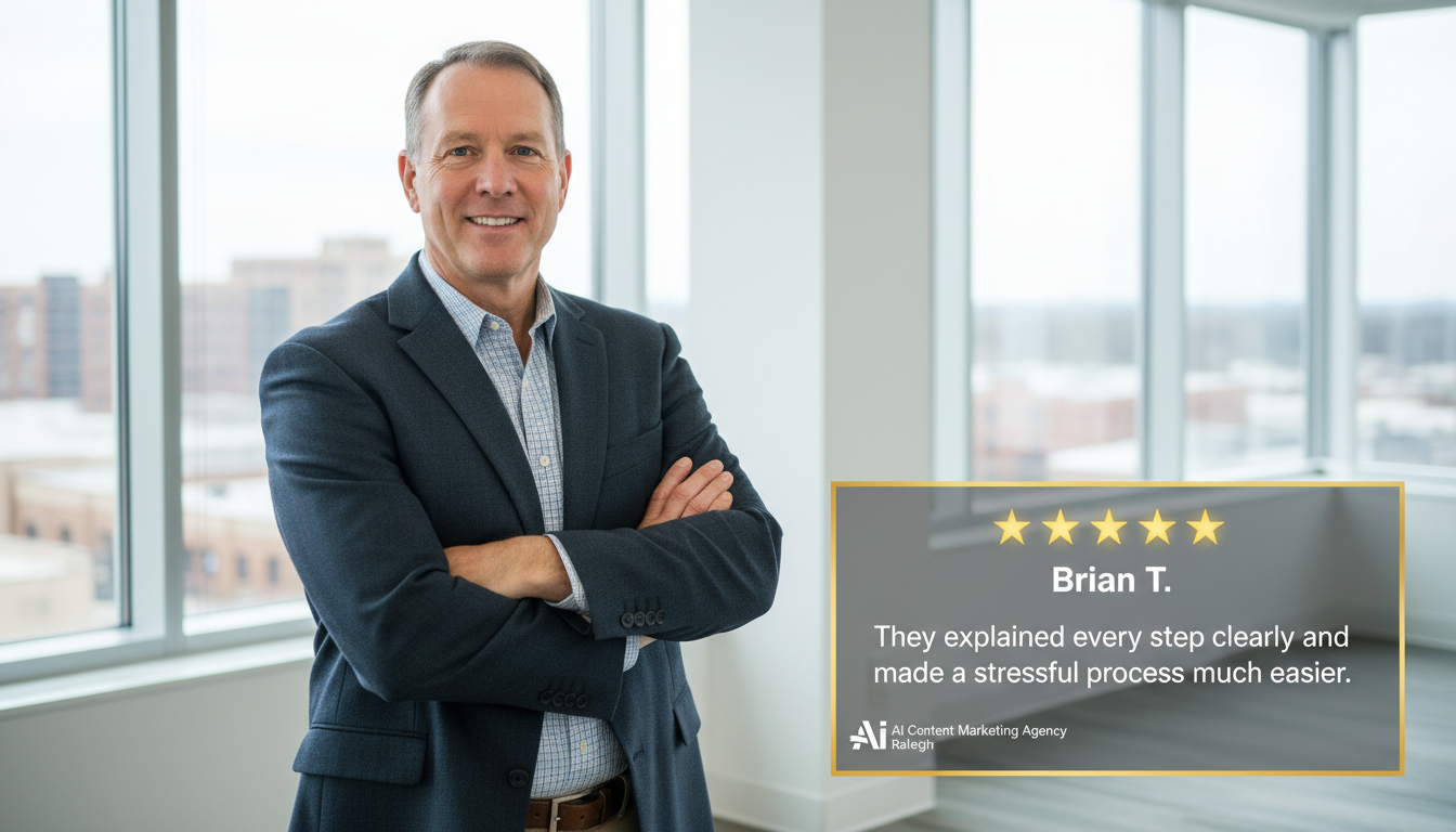 Satisfied AI content marketing agency Raleigh customer review in Raleigh, Illinois