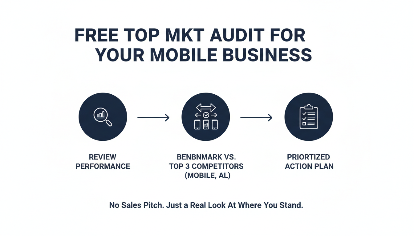 Get a Free Top Mkt Audit for Your Mobile
 Business - top AI marketing agency Grand Rapids MI in Mobile
, AL