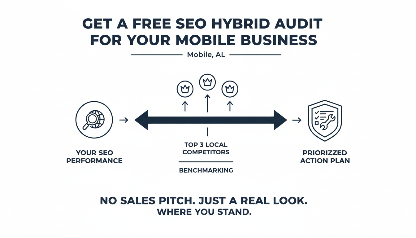 Get a Free SEO Hybrid Audit for Your Mobile
Business - SEO agency Fayetteville AI in Mobile
, AL