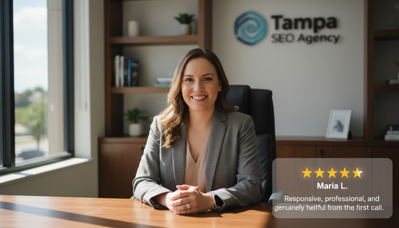 Satisfied generative AI SEO agency Tampa customer review in Tampa, Florida