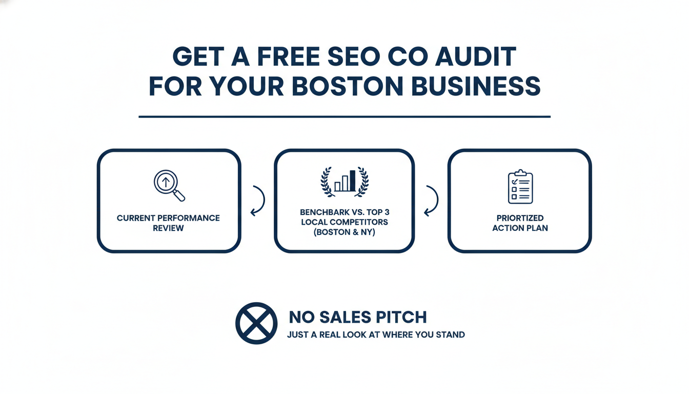 Get a Free SEO Co Audit for Your Boston Business - AI SEO company Boston in Boston, New York