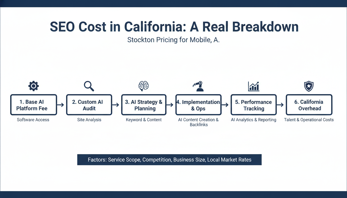 SEO Cost in California A Real Breakdown - AI SEO services Stockton CA in Mobile
, AL