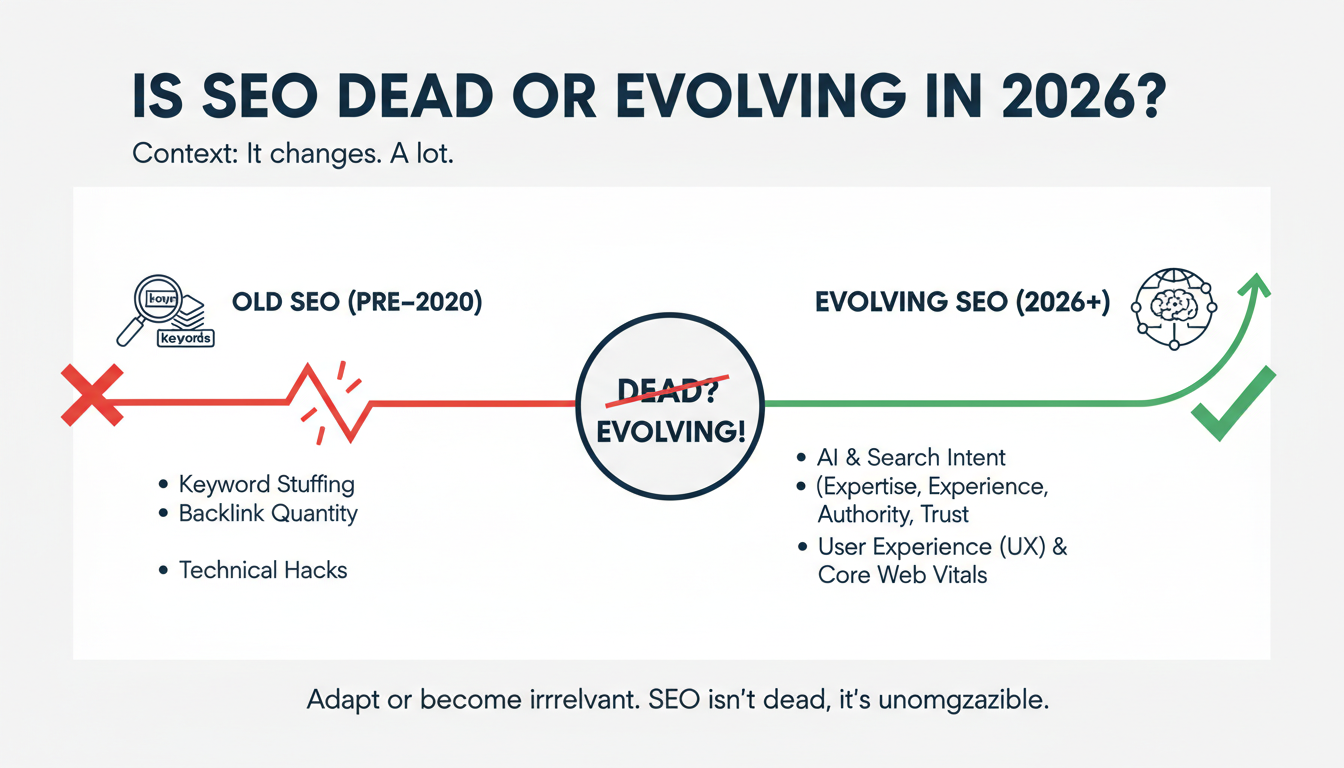 Is SEO Dead or Evolving in 2026? - local SEO AI agency Dallas in Dallas, Pennsylvania