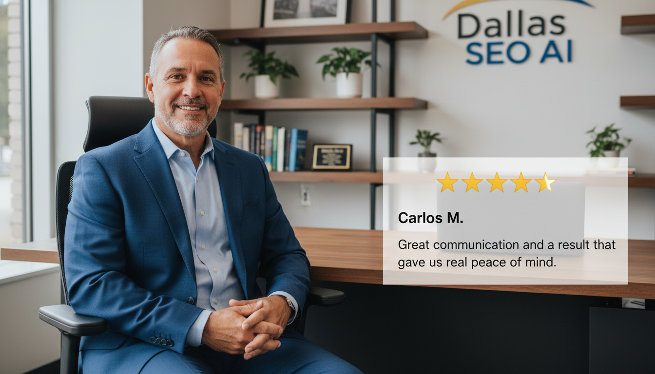 Satisfied local SEO AI agency Dallas customer review in Dallas, Pennsylvania