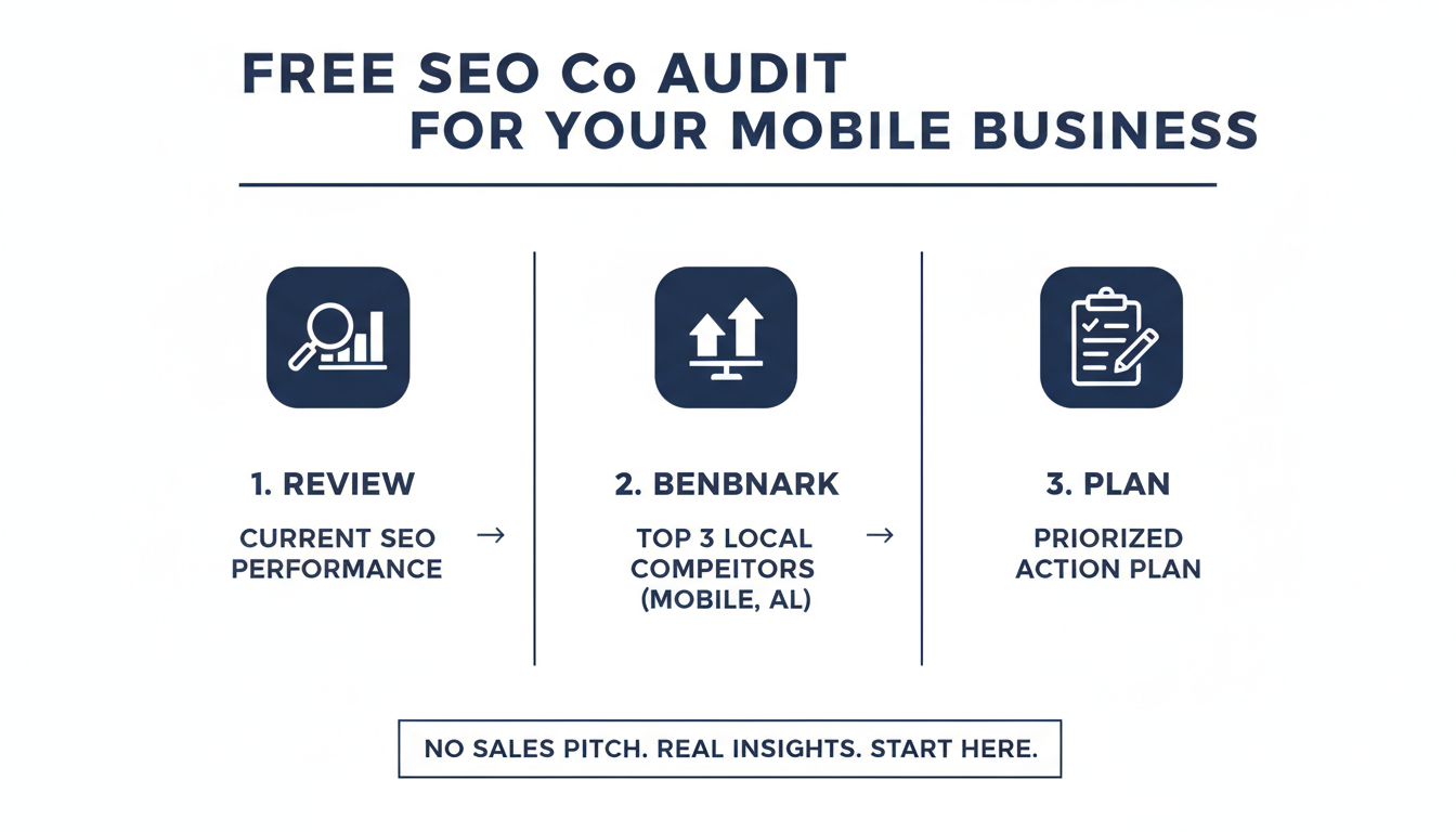 Get a Free SEO Co Audit for Your Mobile
 Business - AI SEO company Beaumont in Mobile
, AL