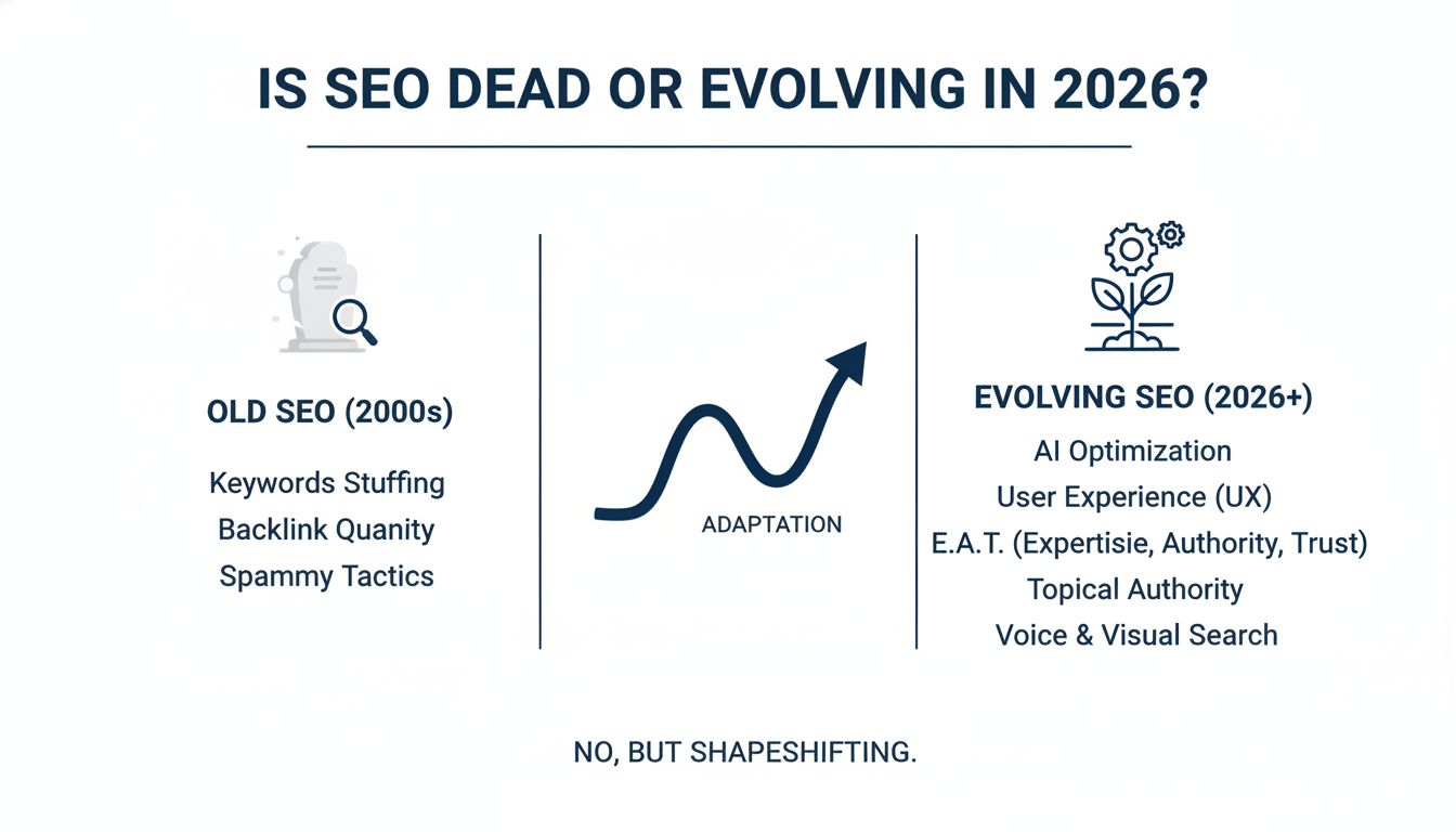 Is SEO Dead or Evolving in 2026? - AI SEO company Eugene in Mobile
, AL