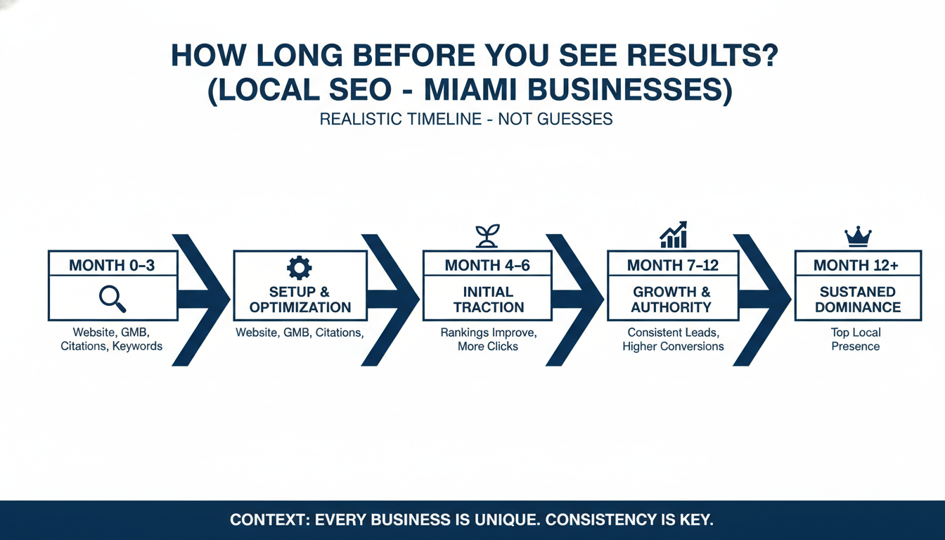 How Long Before You See Results - AI SEO services Miami FL in Miami, Florida
