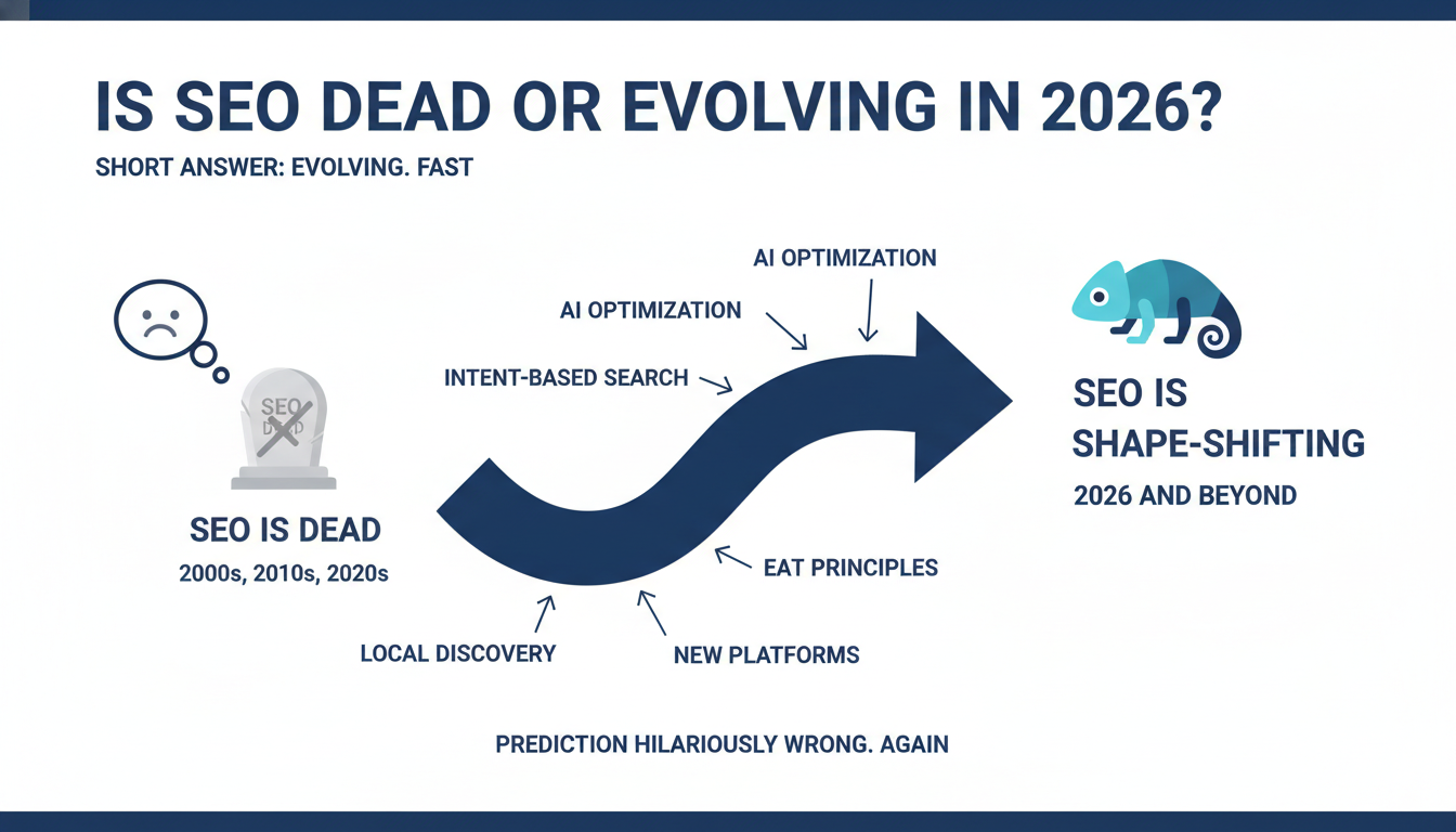 Is SEO Dead or Evolving in 2026? - AI SEO agency Greenville in Mobile
, AL