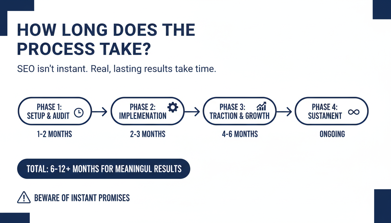 How Long Does the Process Take? - AI SEO consultant Reno in Mobile
, AL