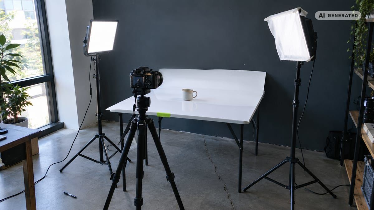 Product Photography Hacks: AI-Powered Shortcuts for Stunning Product Images (širší kontext) (AI generated image)
