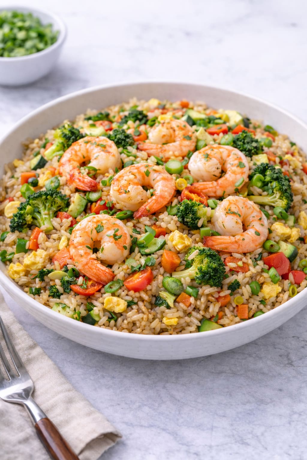Vegetable Fried Rice with Shrimp