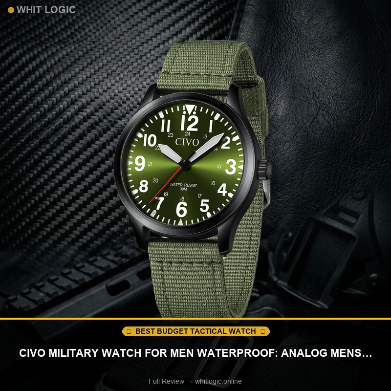 CIVO Military Watch for Men Waterproof: Analog Mens Watches Classic- Field Wrist Watches for Man