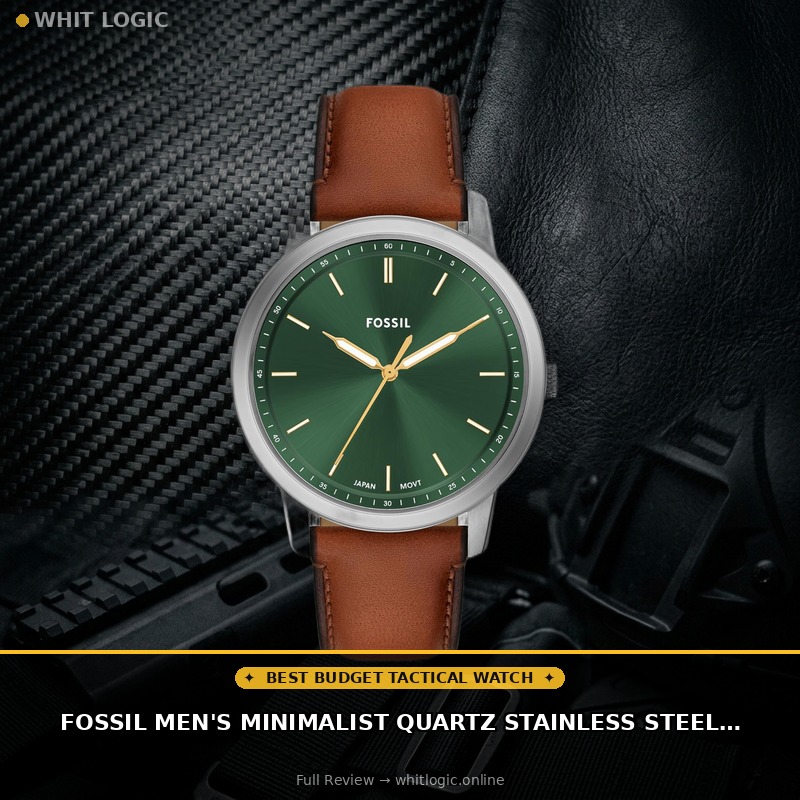 Fossil Men's Minimalist Quartz Stainless Steel Three-Hand Watch for Men