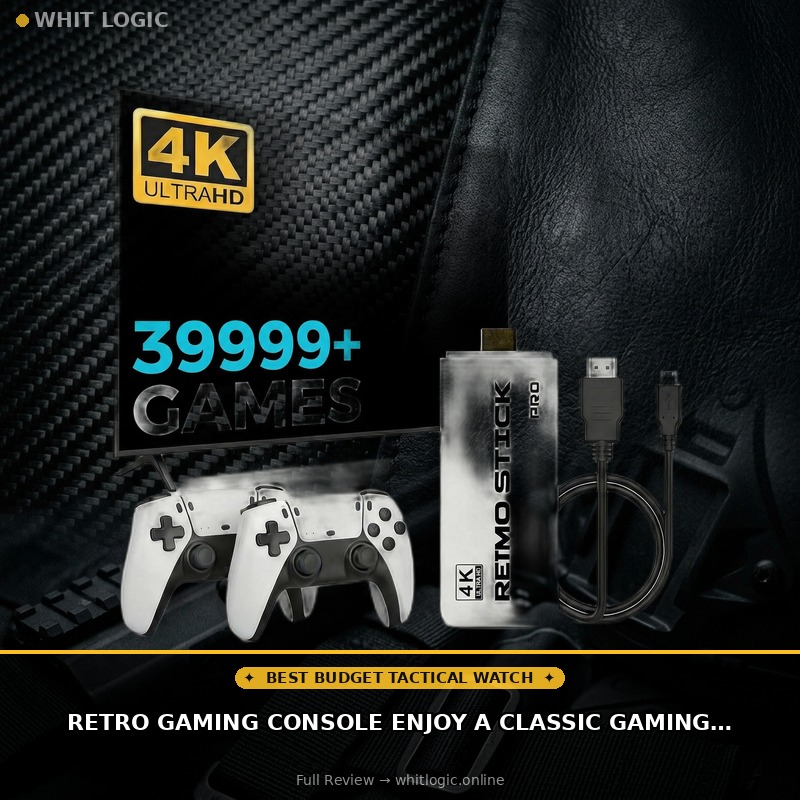 Retro Gaming Console Enjoy a Classic Gaming Experience Plug & Play Retro Game Tv Console Stick HDMI 4K Dual 2.4G Wireless Controllers Emulators
