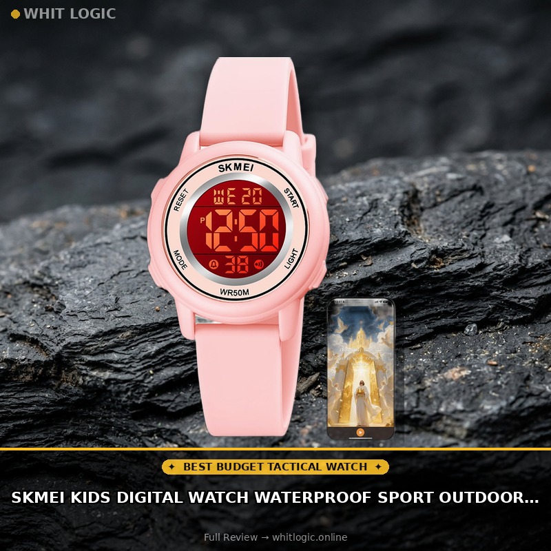 SKMEI Kids Digital Watch Waterproof Sport Outdoor Watch with Colorful Backlight Alarm Date Chronograph Countdown for Ages 3-15 Boys Girls Gift