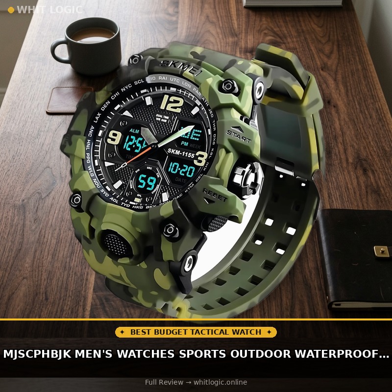 MJSCPHBJK Men's Watches Sports Outdoor Waterproof Military Tactical Watch Date Multi Function LED Alarm Stopwatch Watches for Men