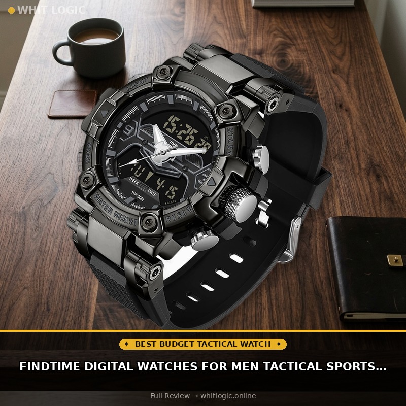 findtime Digital Watches for Men Tactical Sports 5ATM Waterproof Watch Digital Large Face LED Backlight Wristwatch Stopwatch Alarm Tactical Electronic Watch