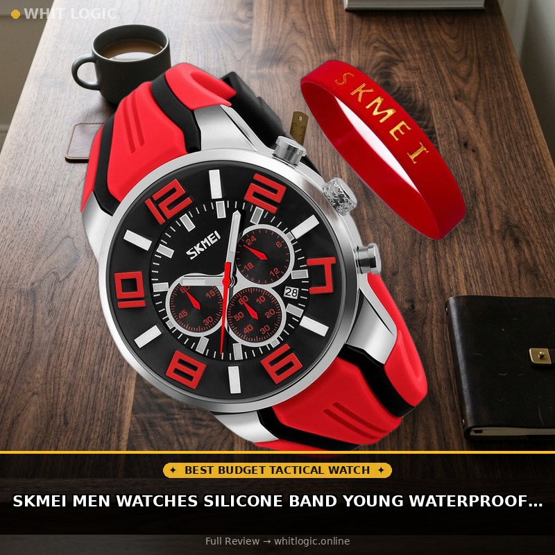 SKMEI Men Watches Silicone Band Young Waterproof Sports Fashion Casual Large Big Face Chronograph Luxury Luminous Analog Quartz Black Wrist Watch Gifts