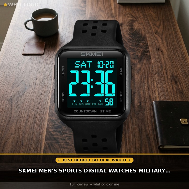 SKMEI Men's Sports Digital Watches Military Multifunction Watches for Women with Waterproof Alarm Dual Time Zones Stopwatch