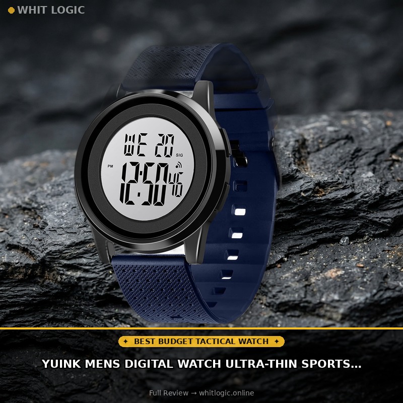 YUINK Mens Digital Watch Ultra-Thin Sports Waterproof Simple Watch Stainless Steel Wrist Watch for Men Women