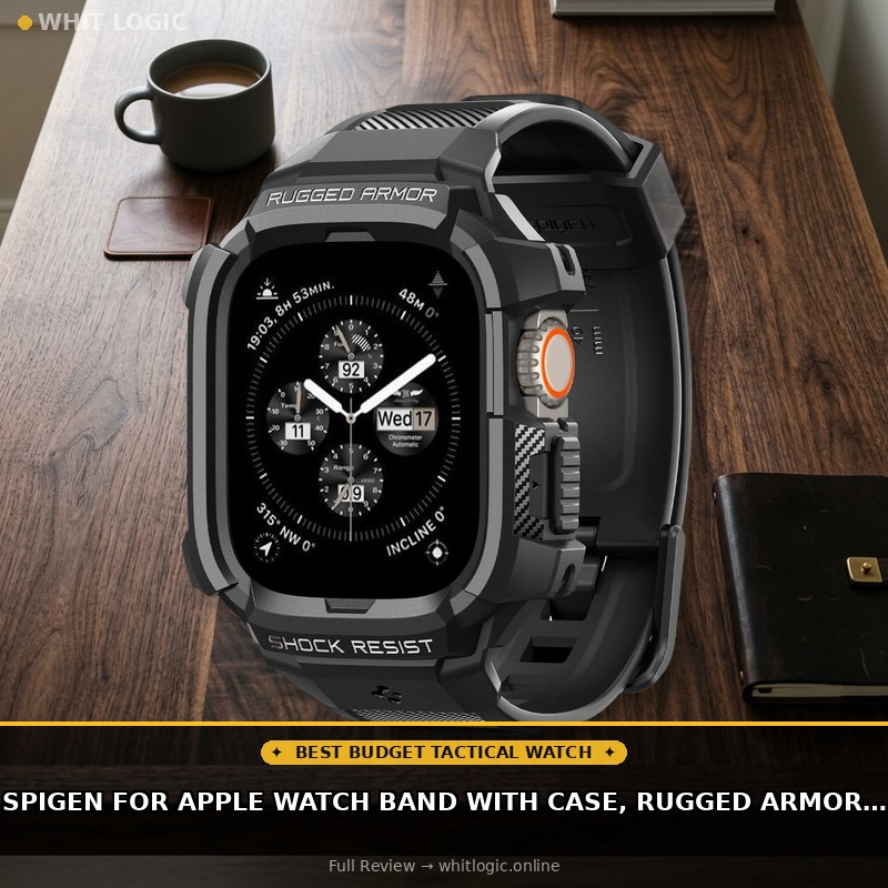 Spigen for Apple Watch Band with Case, Rugged Armor Pro Compatible with Ultra 3/2/1 49mm, Series 11/10 46/42mm, 9/8/7 45/41mm, SE3/SE2/SE/6/5/4 44/40mm Cover Strap