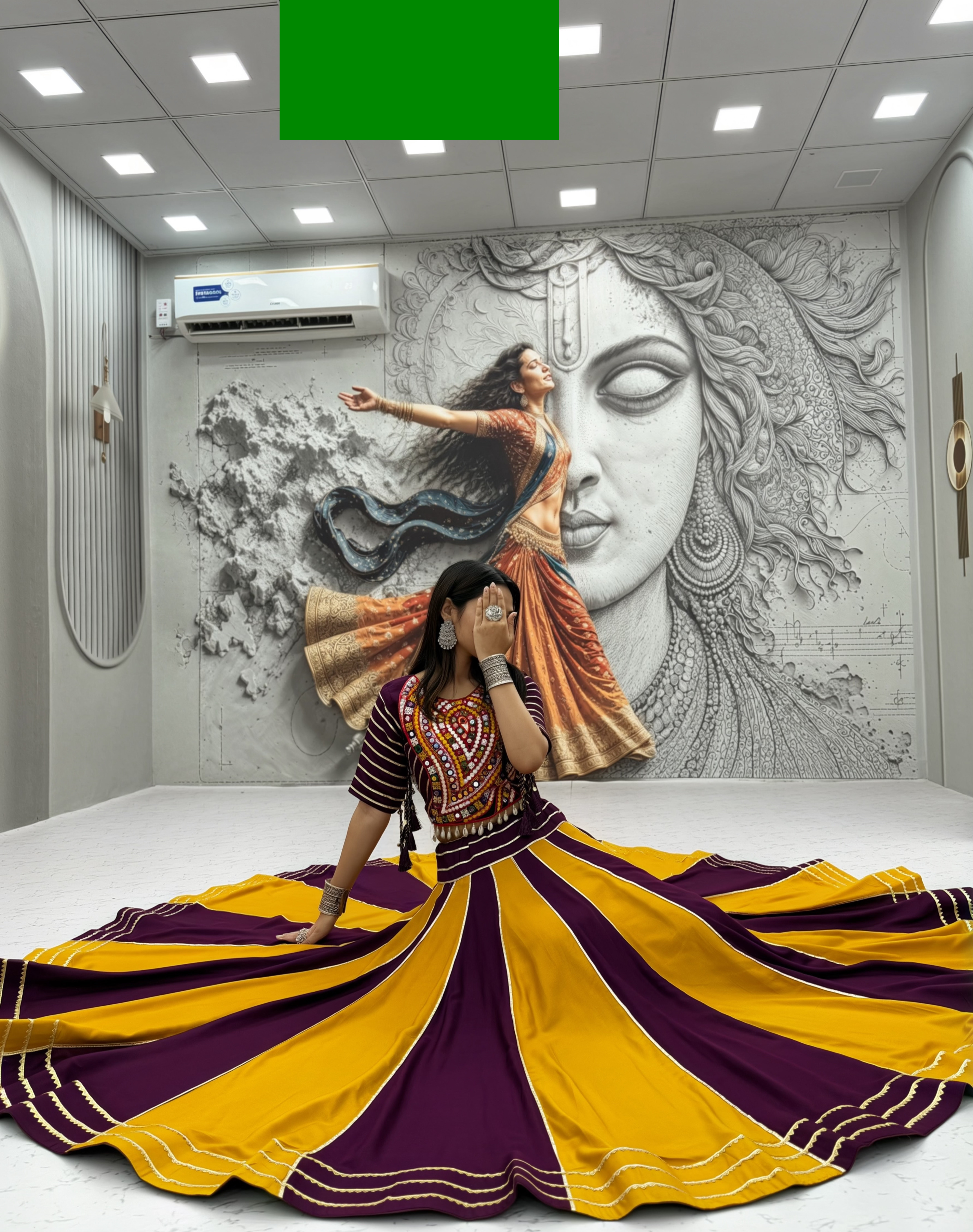 Navratri Special Pure Cotton Lehenga Choli with Dupatta | Handcrafted Gota Patti & Gamthi Work — photo 5