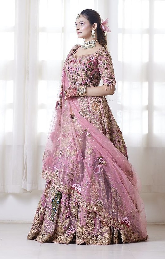 Pink Fox Georgette Sequin Embroidered Lehenga Set with Dupatta — photo 6