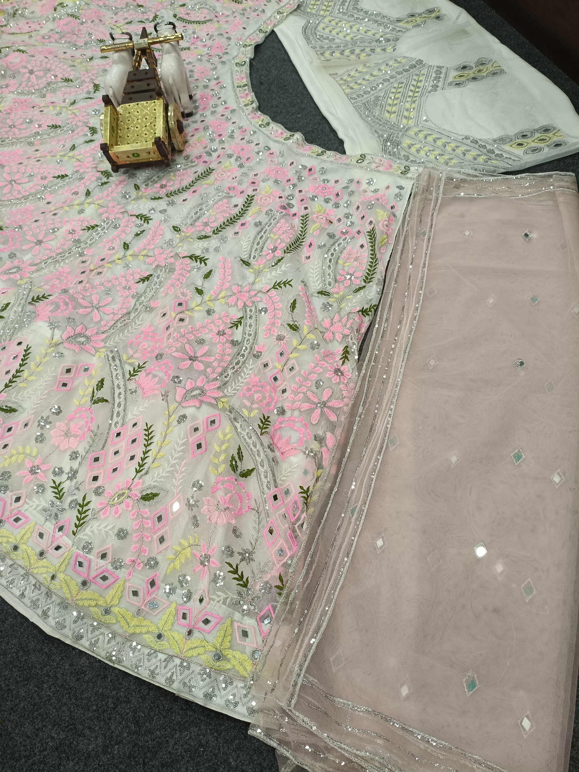 Sage Green Embroidered Lehenga — photo 8