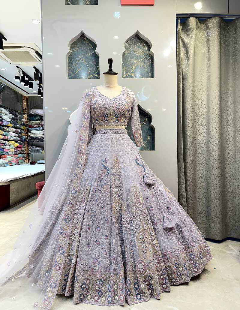 Lavender Sequin Embroidered Lehenga Set — photo 4