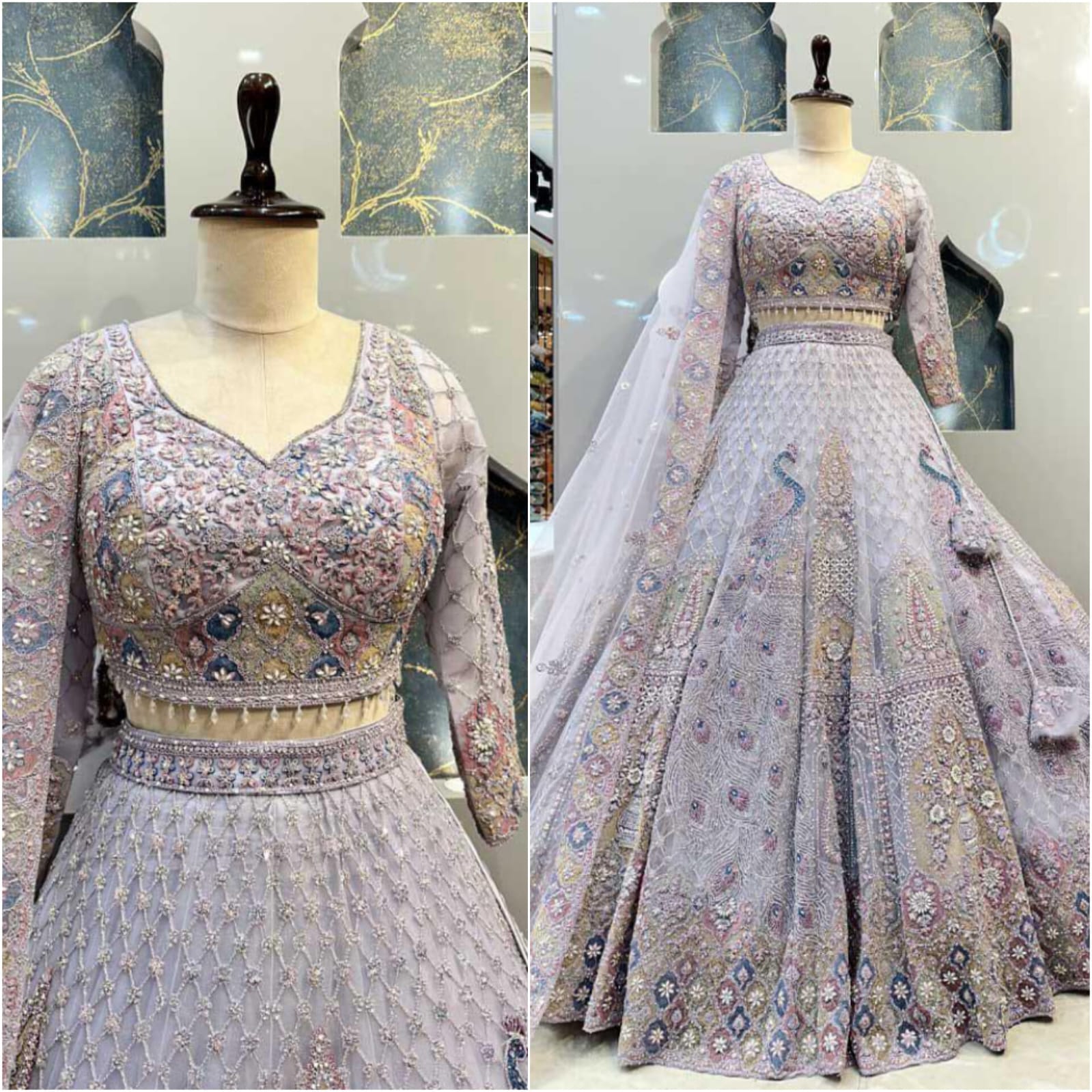Lavender Sequin Embroidered Lehenga Set — photo 5