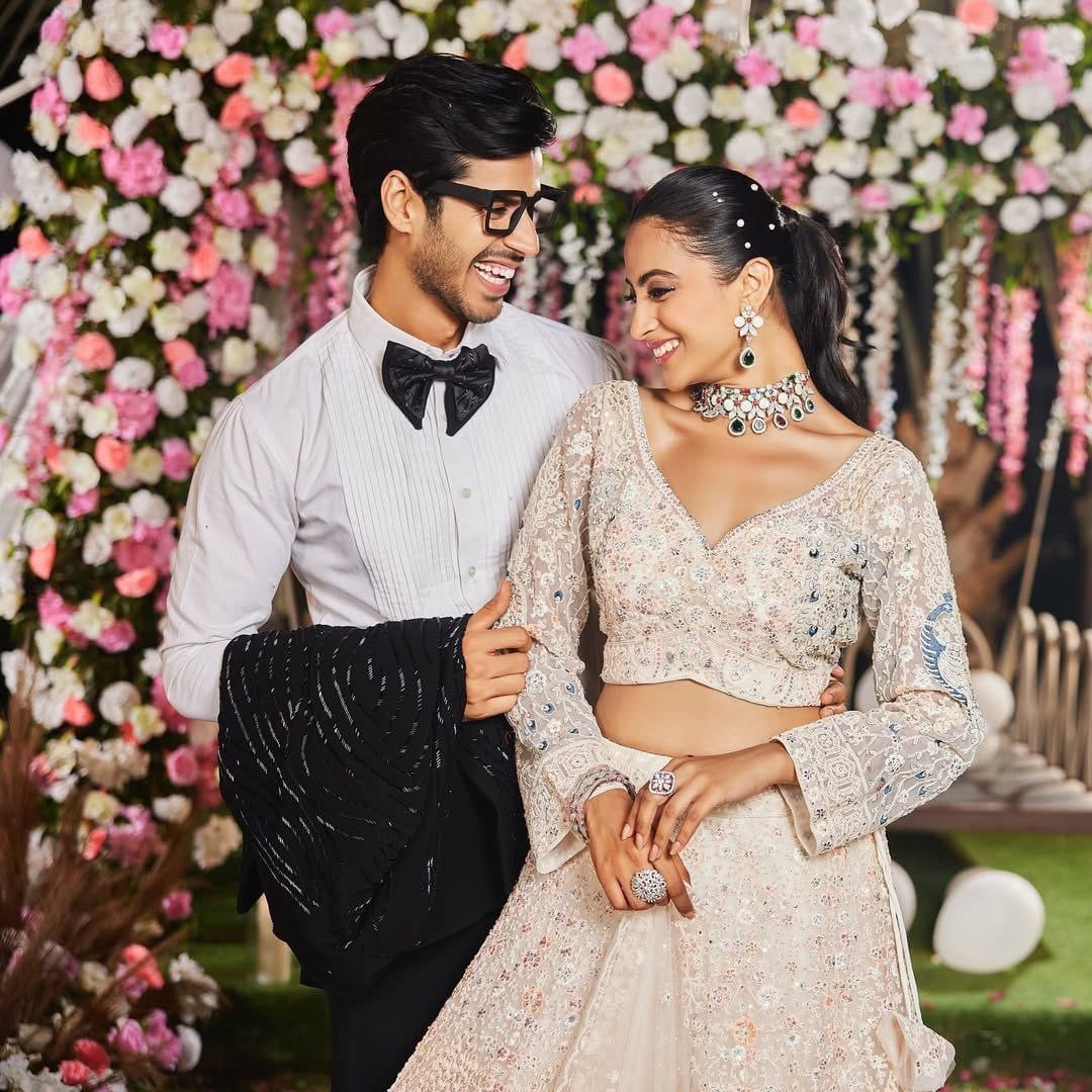 Ivory Butterfly Net Embroidered Lehenga — photo 3