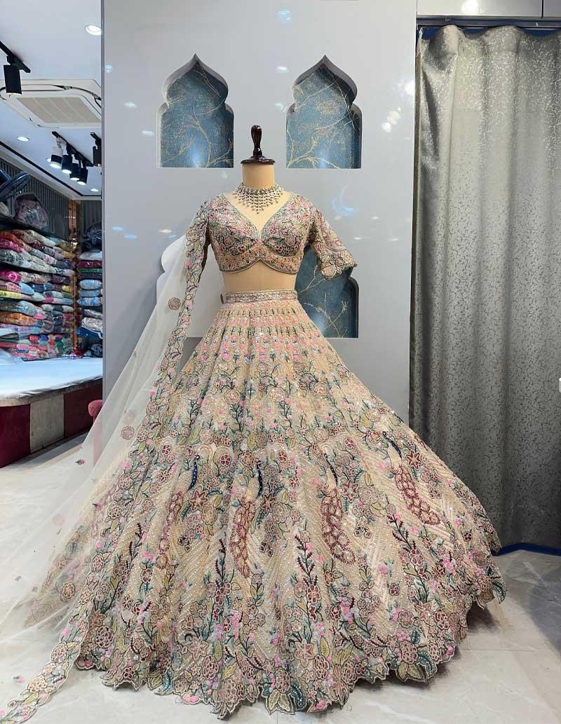 Pastel Multicolor Embroidered Lehenga Set — photo 3