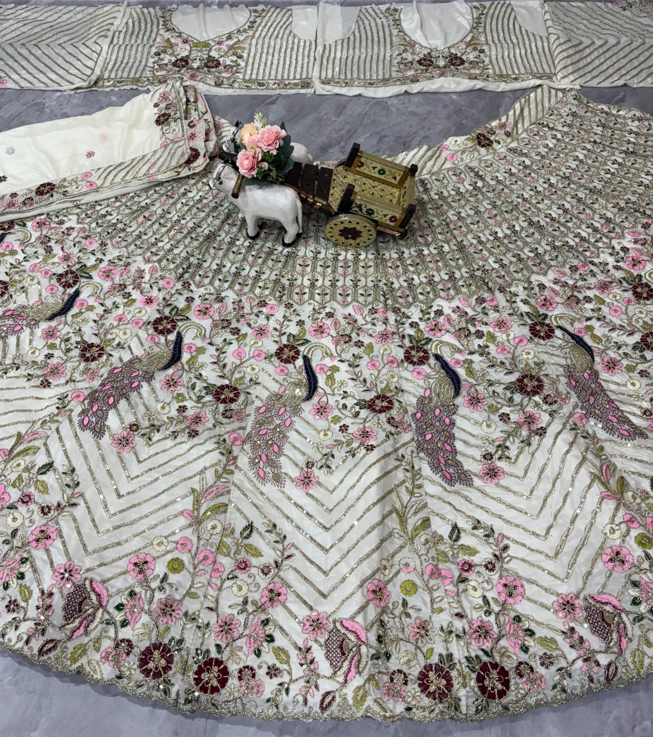 Pastel Multicolor Embroidered Lehenga Set — photo 6