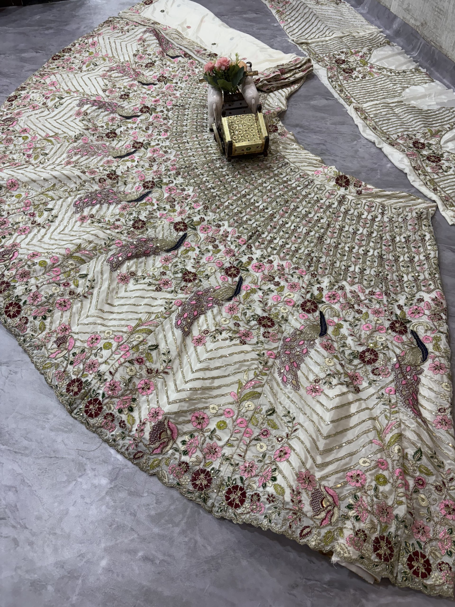 Pastel Multicolor Embroidered Lehenga Set — photo 7