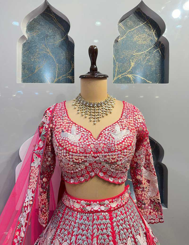 Red Bird Embroidered Lehenga Set — photo 5