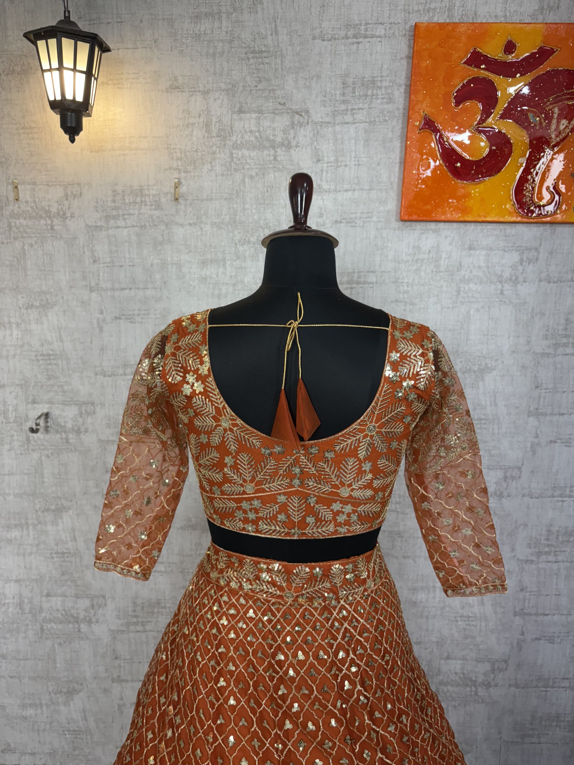 Rust Brown Embroidered Lehenga Set — photo 5