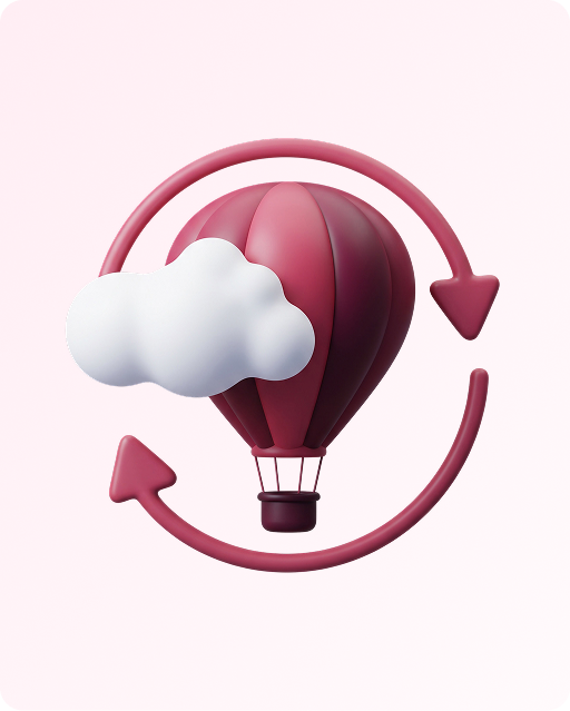 Hot air balloon with refresh cycle