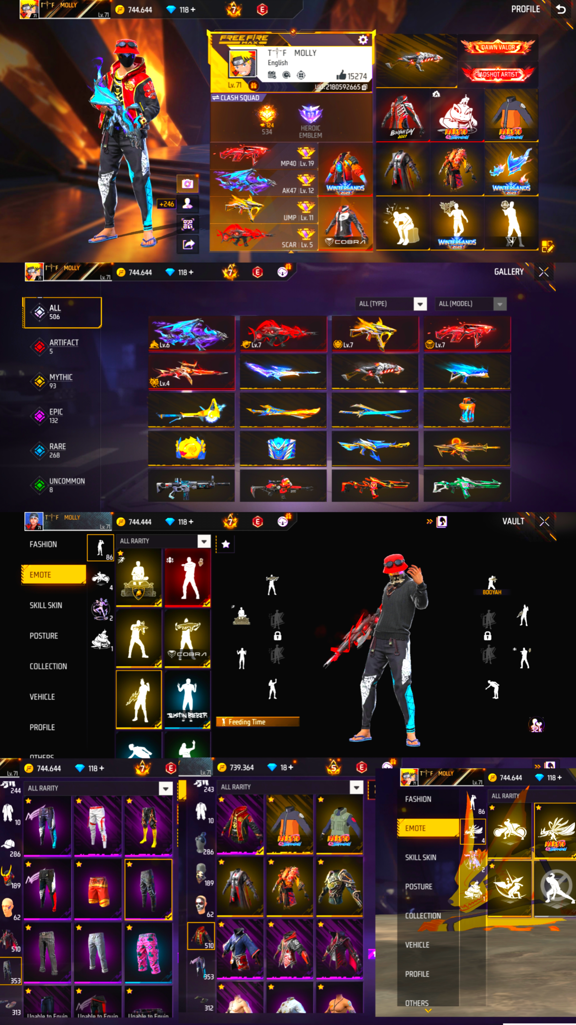 PRIME 7 OG ACCOUNT. GOOD VAULT MAXED EVOS