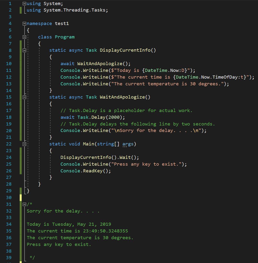 method แบบ Async ที่เราใส่คำว่า Task เป็น return typeไว้
