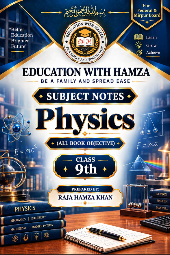 Pre Order - Subject Notes Physics Class 9th (All Book Objective)