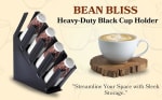 ABS Fibre Slanting 4 Slot Cup Holder - Black — view 6