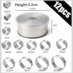SS Heavy Cookie Cutter Round without Teeth 12pp — view 2