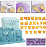 Plastic Cookie Cutter 40pp (A-Z, 0-9 & 4 Flower Designs) — view 6
