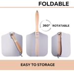Wooden Flat Foldable + Curved Handle SS Pizza Lifter 36x31cm — view 7